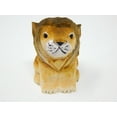 thumbnail image 3 of Lion Figurine Wooden Decoration Statue Wall Art King Miniature Carved Small Animal, 3 of 3