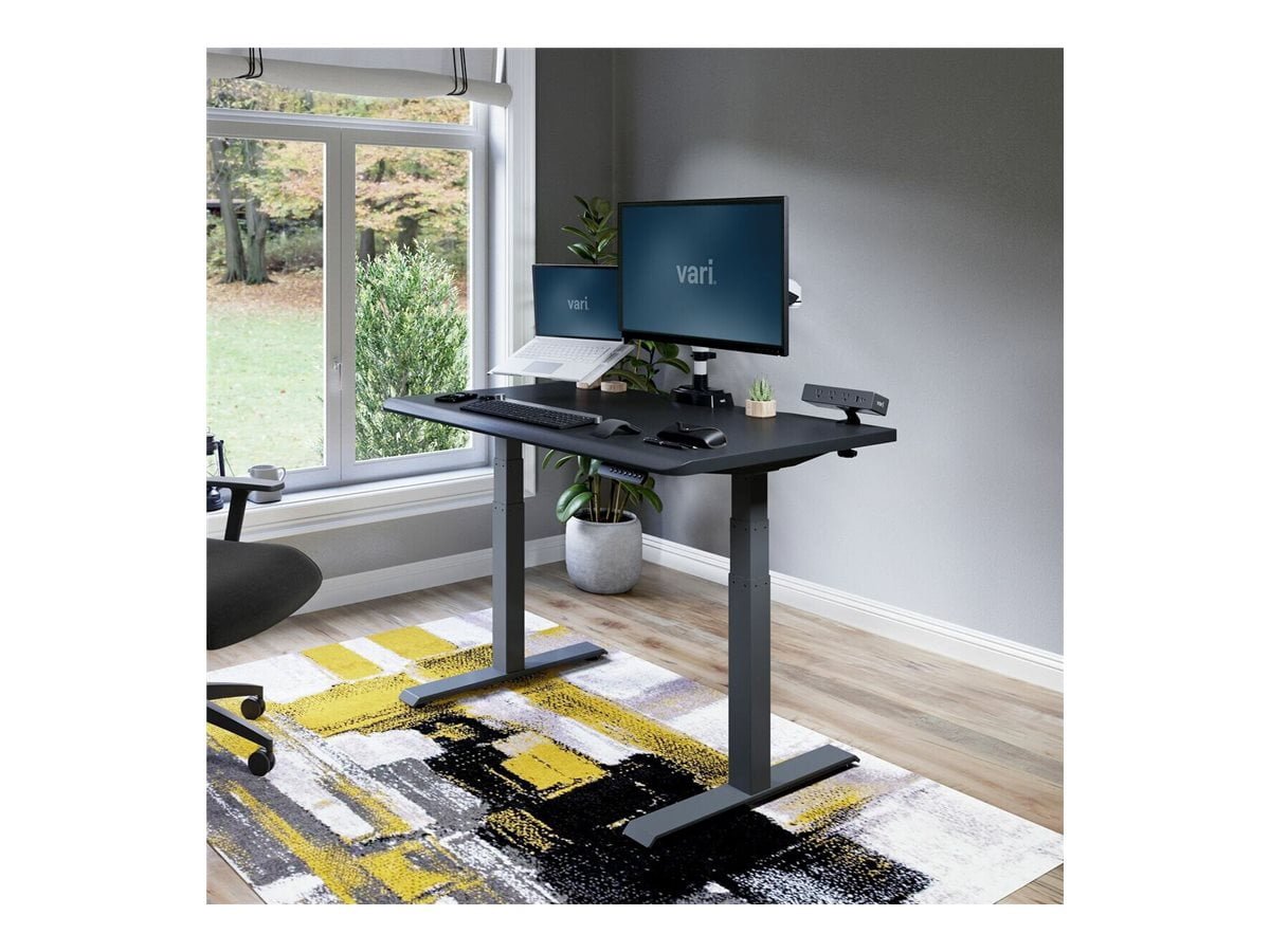 Vari ComfortEdge Electric Standing Stand Up Desk Ergonomic Work and Gaming Table, 48x30” Black