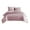 Pink, variant on 3 Piece King Size Coverlet Set with Stitched Square Pattern, Cream- Saltoro Sherpi