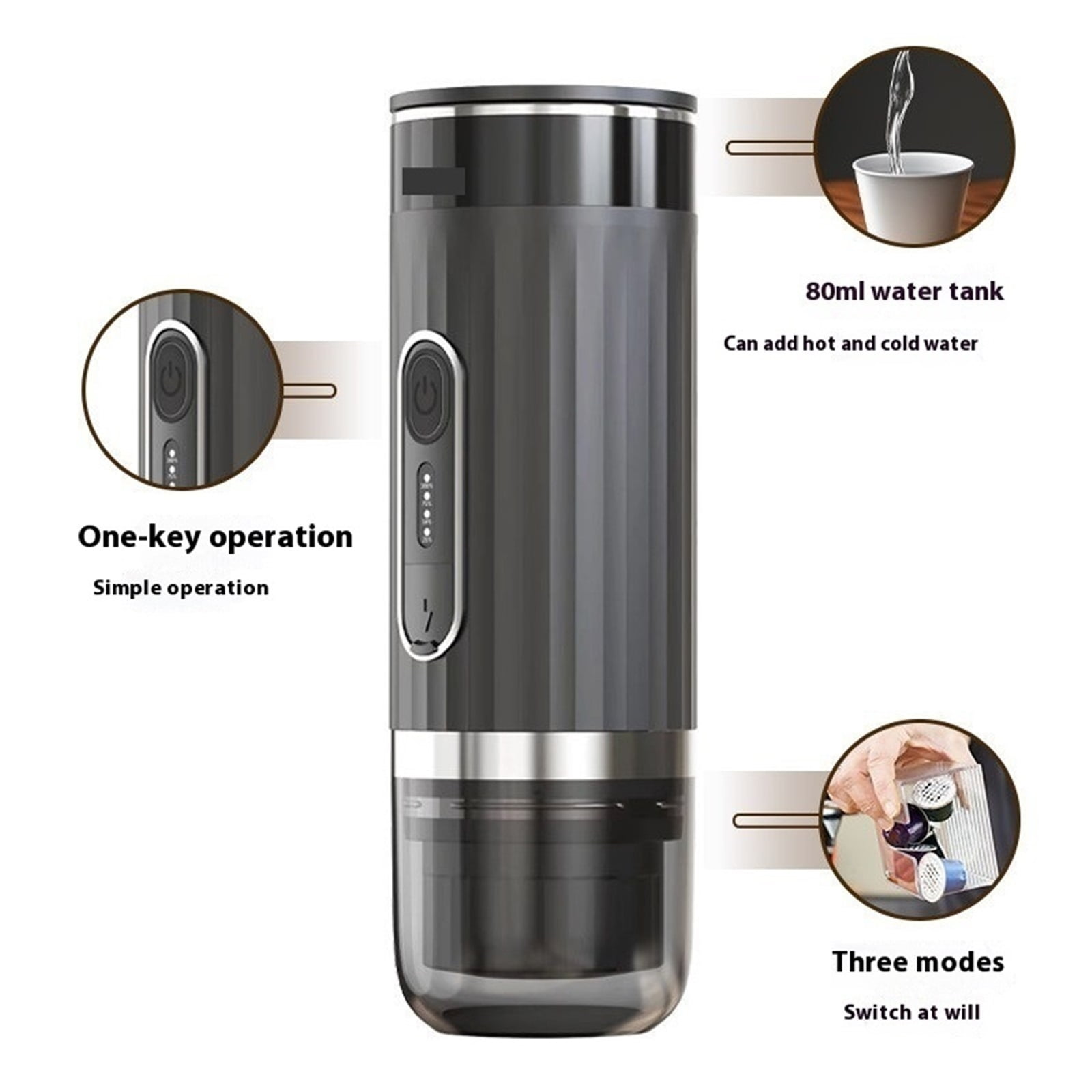 Portable Coffee Maker, Electric Coffee Machine For Outdoor Travel Car, Portable Espresso Machine Travel ,Portable