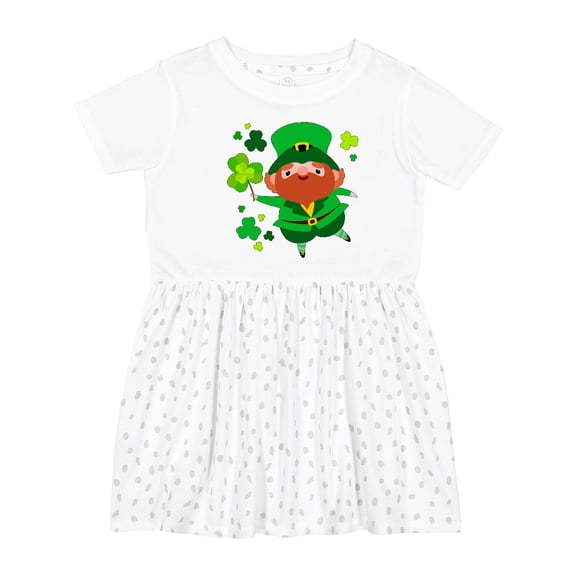 Inktastic Cute Leprechaun for St. Patrick's Day Girls Toddler Dress