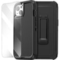 thumbnail image 1 of shiyou-for iPhone 14 Plus Case with Belt-Clip Holster Case, Glass Protector, Heavy Duty Drop Protection Full Body Rugged Shockproof Military Grade Tough Phone Case for iPhone 14 Plus, 1 of 4