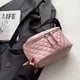 thumbnail image 2 of Bolso bandolera para mujer Bolso grande de cuero PU Bolsas tipo satchel acolchados (Rosa), 2 of 8