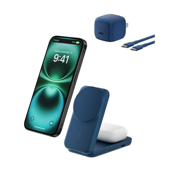 Cargador Inalámbrico Magnético 2-en-1 MagSafe Plegable 25W Belkin