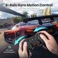 thumbnail image 3 of Switch Pro Controller,Bluetooth Wireless Controller Compatible with Switch for N-Switch / Switch Lite / Switch OLED / PC 6-axis TURBO Dual Vibration Joystick Control,Black, 3 of 6