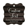 thumbnail image 1 of Darling Souvenir Personalized Paper Hang Tags Custom Text Wedding Party Gift Favor Tags -Dark Wood-50 Tags, 1 of 1
