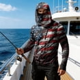 thumbnail image 4 of Hooded Sun Shirts for Men Upf 50+ Sun Protection Fishing Hoodies with Face Mask Quick Dry Breathable Long Sleeve Rash Guard, 4 of 6