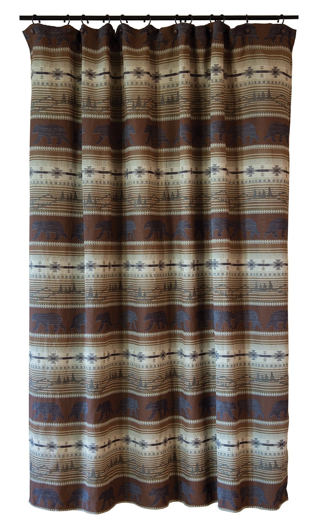 Carstens Rugged Earth Bear Rustic Cabin Shower Curtain