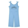 thumbnail image 4 of Weebloom Girls Overalls Outdoor Casual School With Round Neck Design Ages 5-14 Comfortable and Stylish With Pockets Girls Jumpsuit Sky Blue 9-10 Years, 4 of 7