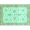 thumbnail image 1 of Ahgly Company Machine Washable Indoor Rectangle Oriental Turquoise Blue Traditional Area Rugs, 3' x 5', 1 of 4
