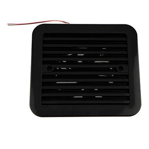 MASO Ventilateur de Refroidissement Silencieux 12V Port d'Échappement Latéral Ventilateur de Ventilation pour Voiture RV Caravane Van (Noir)