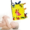 thumbnail image 4 of Baby Soft Cloth Book Teething Toy with Tails Early Development Sound Book 3D Crinkle Book Rattle Toy for Learning Toy - Rabbit, 4 of 8