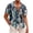 Blue, variant on CBGELRT Mens Shirts Summer Mens Casual Dress Shirt Men Button Down Summer Printed Casual Short Sleeves Lapel Shirt Green L