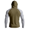 thumbnail image 6 of Trgacdwlo S-4XL Color Block Mens UPF 50+ Sun Protection Hoodie Raglan Long Sleeve Thumb Hole Men Rash Guard with Face Mask Mens Fishing Shirt, 6 of 10