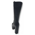 thumbnail image 6 of Divines Devil Women Black Gothic High Heel Platform Boots Studded Corset Combat Chunky Punk Size 7, 6 of 8