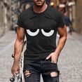 thumbnail image 2 of Funny Graphic T-Shirts for Men Crewneck Short Sleeve Tee Breathable Casual Top for Spring Summer & Outdoor Black-3 3XL, 2 of 5