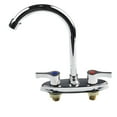 thumbnail image 6 of Brass Double Hole Handle kitchen Faucet Rotary Hot and Cold Basin Sink Mixer Tap, 6 of 7