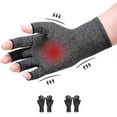 thumbnail image 1 of 2 Pairs Arthritis Gloves Compression Gloves Fingerless Gloves For Pain Relief, 1 of 4