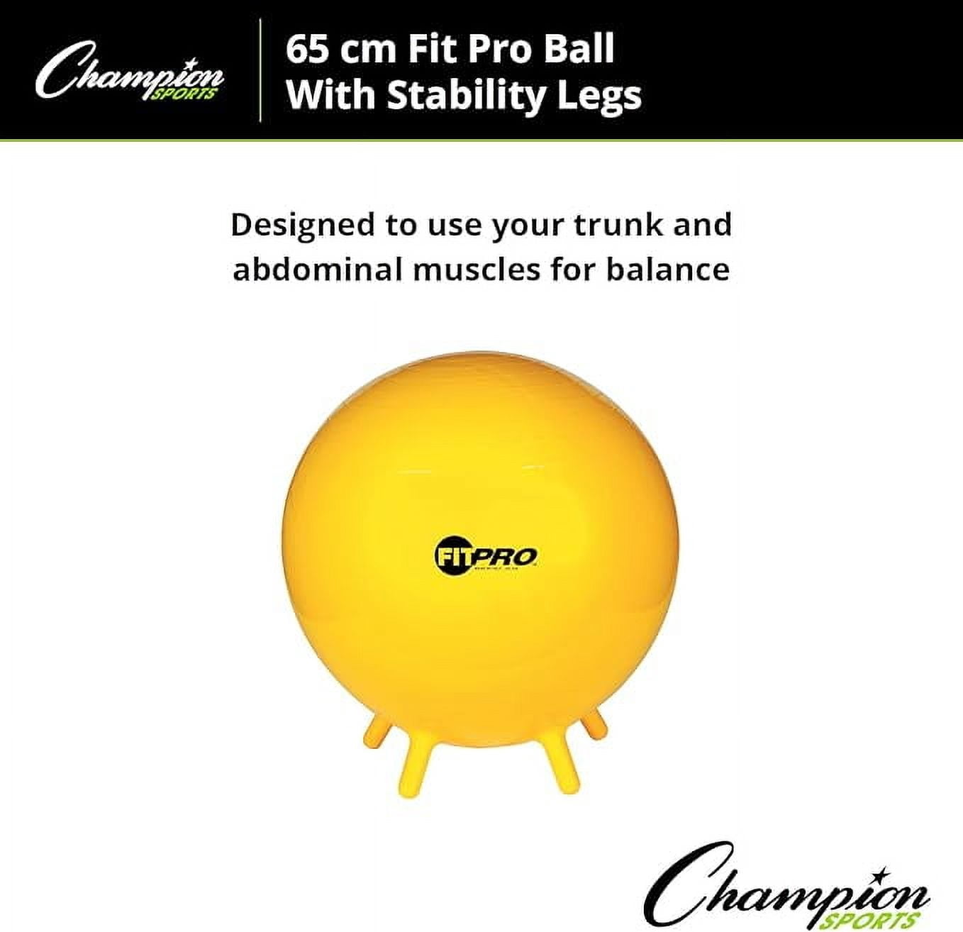 Champion Sports 65CM FIT PRO Ball with Stability Legs