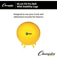 thumbnail image 3 of Champion Sports 65CM FIT PRO Ball with Stability Legs, 3 of 5