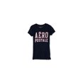 thumbnail image 1 of Aeropostale - Camiseta con adornos apilados para mujer, azul, extra pequeña Aeropostale Camiseta adornada, 1 of 1