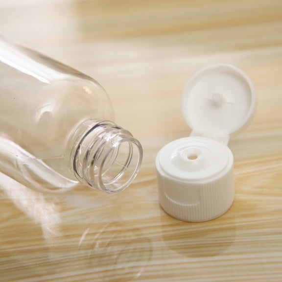 Set of 20 Portable 50ml Refillable Plastic Squeeze Bottles Clamshell Spout Caps for Easy Dispensing and Travel