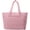 Pink, variant on Puffer Tote Bag for Women, Large Capacity Puffy Quilted Shoulder Bag for Travel, Work, Beach, Gym, Shop, School