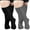 Black Gray, variant on 2 Pairs Medical Sport Open Toe Compression Socks - 20-30mmhg Graduated Knee-High Support for Men & Women, Ideal for Soccer, Running, and Nurses