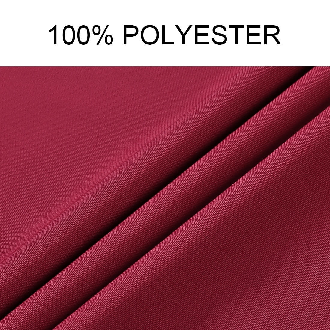 Unique Bargains Square Tablecloth Polyester Table Cover for Wedding Picnic 55" x 55" Red