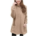 thumbnail image 3 of DxhmoneyHX Fleece Lined Girls Sweatshirts Sherpa Fuzzy Sweater Long Sleeve Cute Tops with Pockets Warm Winter Pullover Trendy Clothing 5-15 Years, 3 of 8