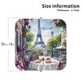 thumbnail image 2 of Honeii Parisian Cafe With Eiffel Print Leather Coaster Set of 4, Ideal for Safeguarding Your Furniture from Drinks Spills and Effortless Cleanup-Square, 2 of 6