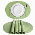 thumbnail image 6 of Pebbuoy Woven Cotton Yarn Placemats Minimalist Heat Resistant Table Protectors Dining Mats for Home Kitchen, 6 of 7