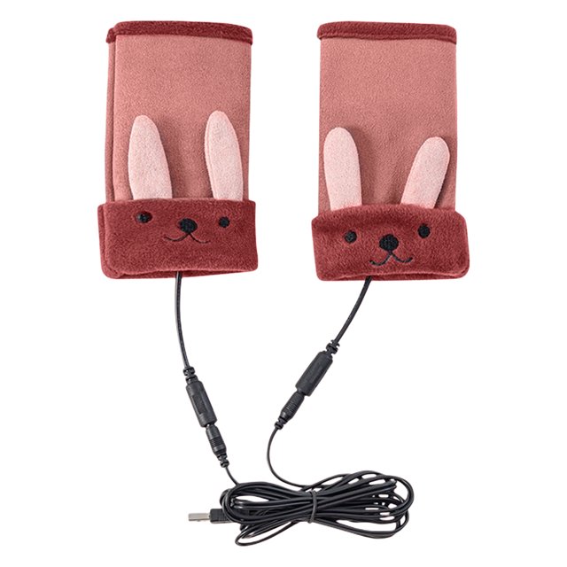 Guantes con calefacción de invierno Ciclismo Cálido Mittens USB Interior al aire libre Tamaño sin aislado Térmico Guante Hogar para el hogar Rojo de vino, 1 par Advancent HA011726-03