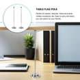thumbnail image 4 of IFANLANDOR 2Pcs Table Stand for Small Flag Metal Decorative Flag Pole Silver Display Stand Personal Use, 4 of 8