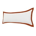 thumbnail image 6 of Ox Bay Border Falange Frame Lumbar Throw Pillow, White / Orange, 14" x 36", Count per pack 1, 6 of 9