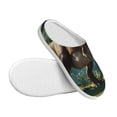 thumbnail image 3 of Lsque Green Forest Dinosaur Pattern Womens Comfort Cotton on Scuff With Memory Foam and Anti-skid Sole Slipper-46/47, 3 of 7