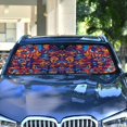 thumbnail image 4 of Yayeee Car Windshield Sun Shade Universal Fit Front Visor Protector, Red Geometric Eagle, 4 of 8