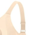 thumbnail image 5 of Underwire Seamless Everyday Bras - Women's Solid Color Sling Seamless Bra with Removable Pads Everyday Bras Khaki L, 5 of 5
