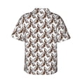 thumbnail image 3 of Daiia Chickens Peck Grain Hawaiian Shirt for Men Gentle Cotton Regular Short Sleeve Casual-X-Large, 3 of 9