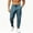 Green, variant on Men Drawstring Elastic High Waist Front Split Seam Cuffed Ankle Quick Dry Woven Jogger Pants Deep Side Slip Pockets Wrinkle Free Lightweight Urban Daily Casual Trousers XS