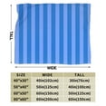 thumbnail image 4 of ZNDUO Lightweight Microfiber Bed Blanket, Blue Line Art Pattern Super Soft Flannel Cozy Throw Blankets, 50"x40", 4 of 8