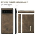 thumbnail image 4 of SaniMore Case for Google Pixel 7 6.3", PU Leather Case Soft TPU Inner Detachable Magnetic Folding Wallet Card Slots Kickstand Anti-drop Shockproof 360°Protection Case For Google Pixel 7, Coffee, 4 of 11