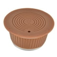 thumbnail image 1 of Ensemble de Capsules de Café Réutilisables, Protection de l'Environnement de Qualité Alimentaire 40ml Cuillère Filtre à Capsule de Café Réutilisable Sain pour Bureau Bleu, Orange, Couleur Café, 1 of 7