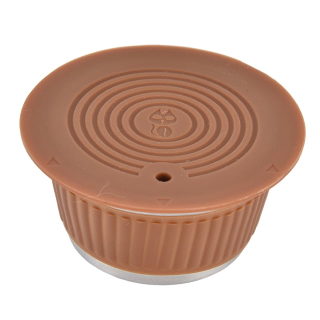 Ensemble de Capsules de Café Réutilisables, Protection de l'Environnement de Qualité Alimentaire 40ml Cuillère Filtre à Capsule de Café Réutilisable Sain pour Bureau Bleu, Orange, Couleur Café