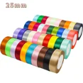 thumbnail image 1 of Cintas de satén de 25 mm y 25 yardas para envolver regalos de bodas, fiestas y Navidad, hacer moños, accesorios decorativos para manualidades, 1 of 5