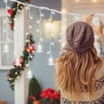 thumbnail image 6 of Deago 11.4 FT 96 LED Window Curtain String Lights Christmas Tree Twinkle Lights 8 Modes Plug in Extendable Fairy Light for Christmas Wedding Party Garden Bedroom Decor (White), 6 of 9