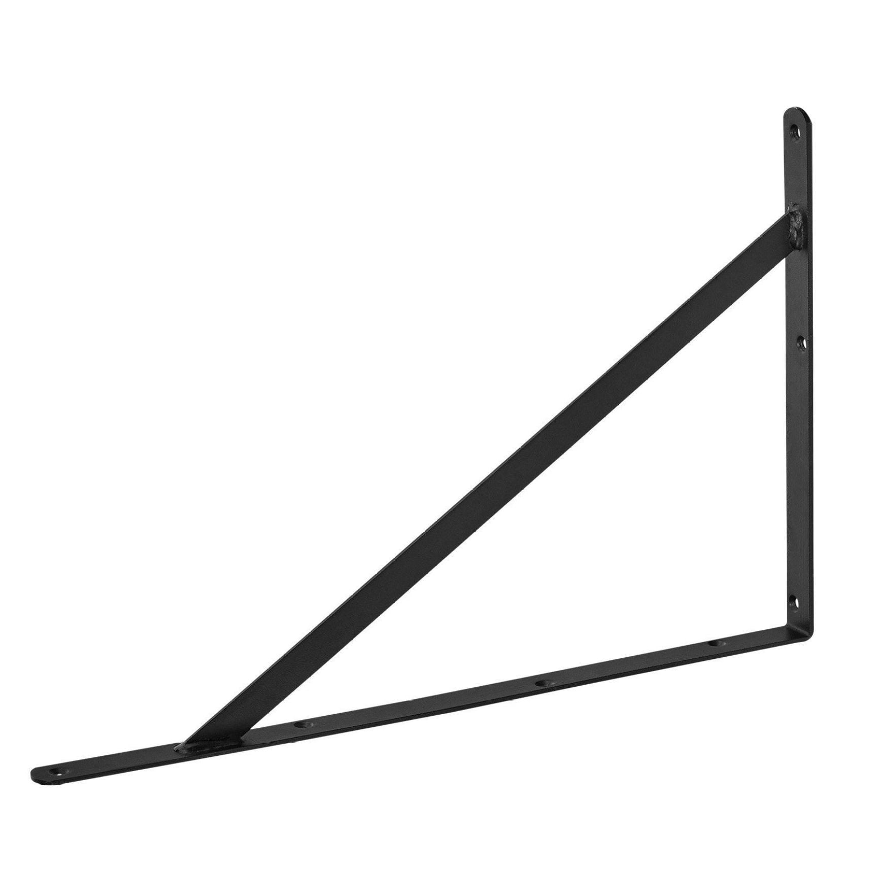 Shelf Brackets 18 x 12 inch, 12 Pack Heavy Duty Floating Shelves Brackets, Matte Black Triangle Shelving Brackets, Steel Brackets for Shelves 160 lbs Capacity