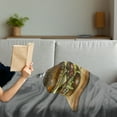 thumbnail image 3 of Charcoal Grey Soft Flannel Fleece Blanket, Contemporary Fast Food Artwork of Hand Drawn Like Hamburger Fries and Sauce, Cozy Plush for Indoor and Outdoor Use, 50" x 60", Multicolor, by Ambesonne, 3 of 5