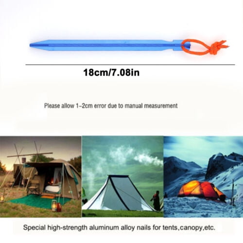 Aluminium Canopy Tent Pegs Garden Outdoor Hiking Nail Stakes Heavy Duty