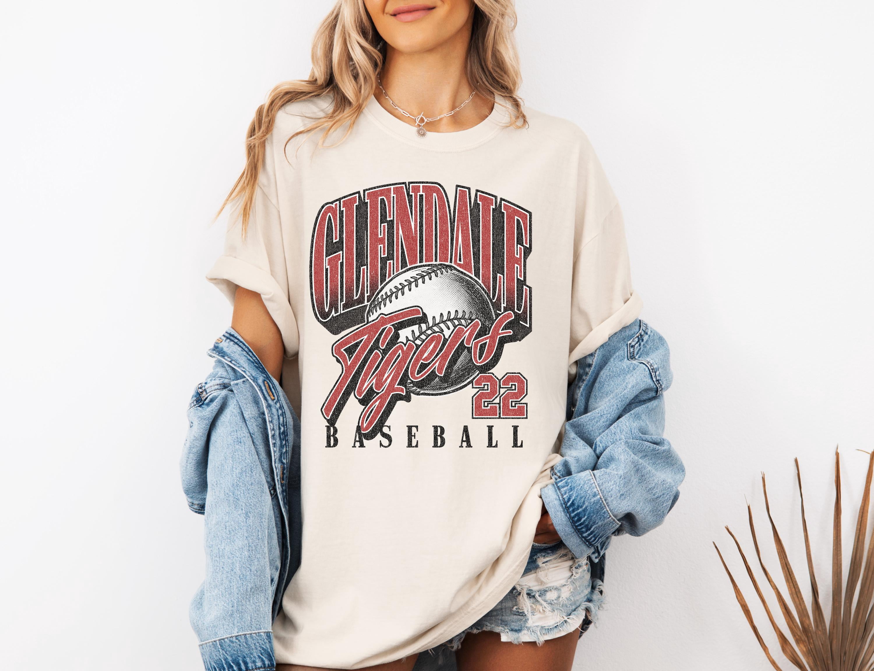 Teeso Vintage 90's Baseball Shirt, Baseball Tee, Retro Softball Apparel, Game Day, Sand XL